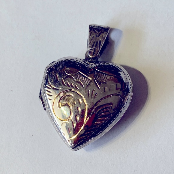 💝Vintage Silver 925 Heart Locket Pendant - Picture 1 of 4